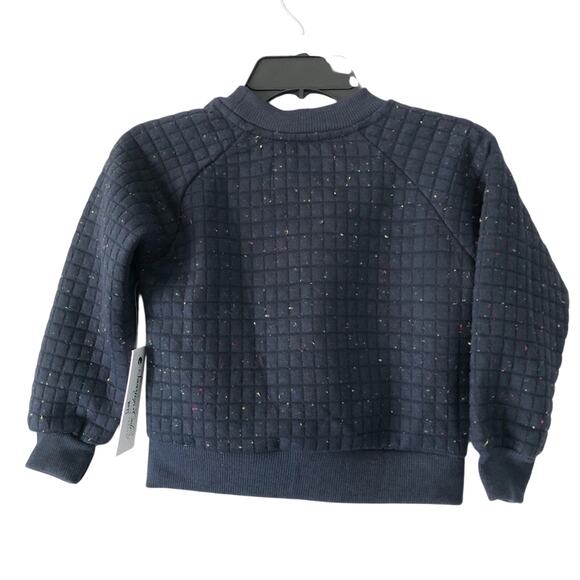 Sovereign Code Blue Quilted Multi-Colored Speckled Dot Pull Over Sweater Shirt - Picture 3 of 6